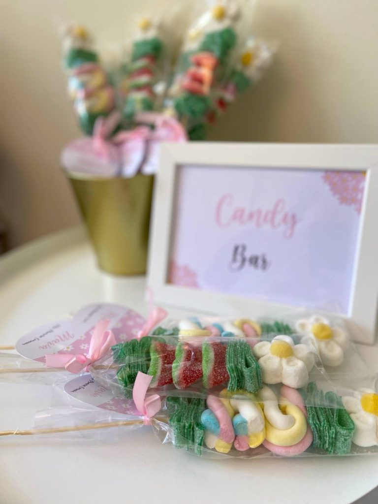 Brochetas en candy bar